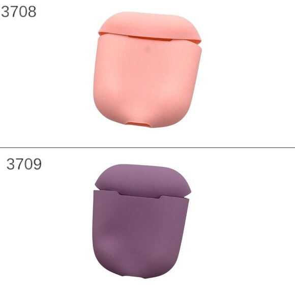 Silicone Protective AirPods Case For 1&2 Models Pink or Purple - Picture 1 of 10